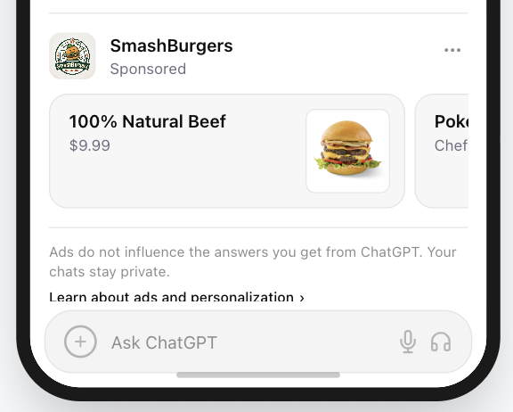 Ad image designed inside the safe zone so key elements survive a circular mask crop